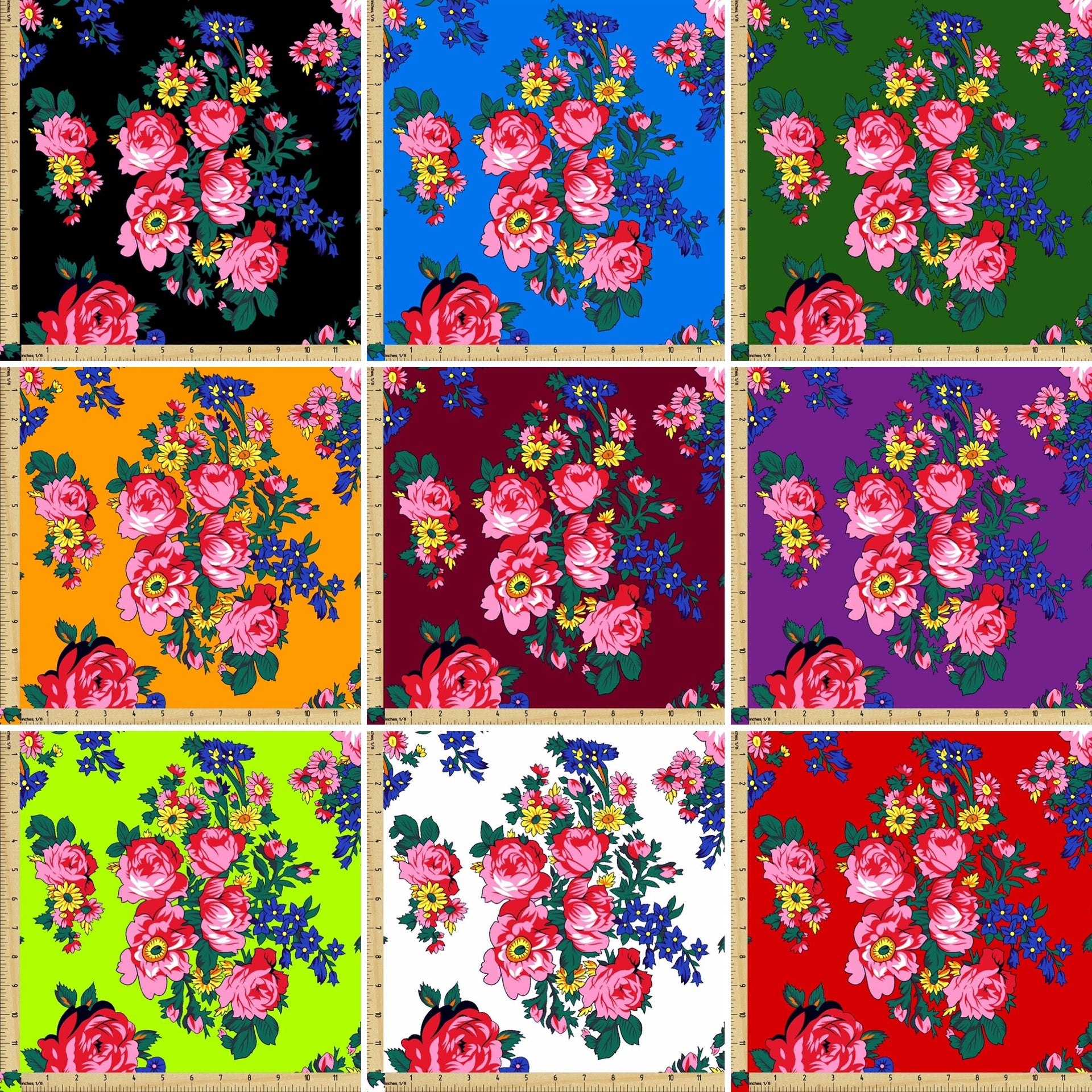 Floral Scarf Fabric