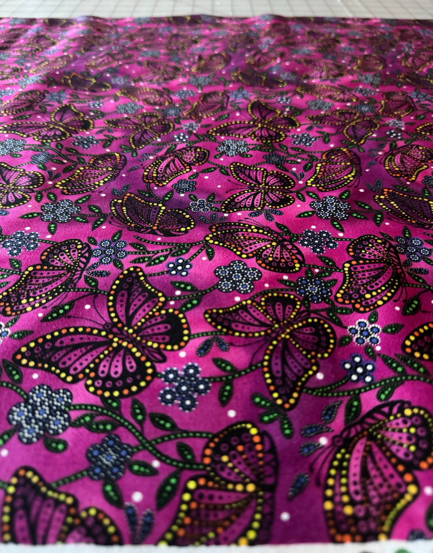 Pink-Purple Butterflies Indigenous Fabric