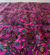 Pink-Purple Butterflies Indigenous Fabric