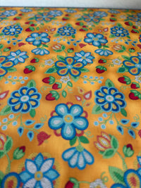 Mossehide Beaded Strawberry Cotton Print Fabric