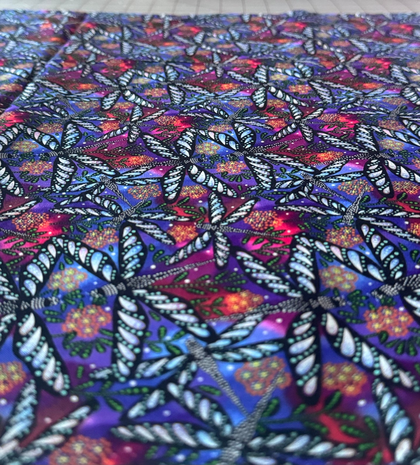 Multi Color Dragonflies Indigenous Fabric