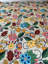 Khaki SG4 Native Floral Cotton Fabric