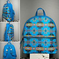 Turquoise Native Design Mini-Backpack