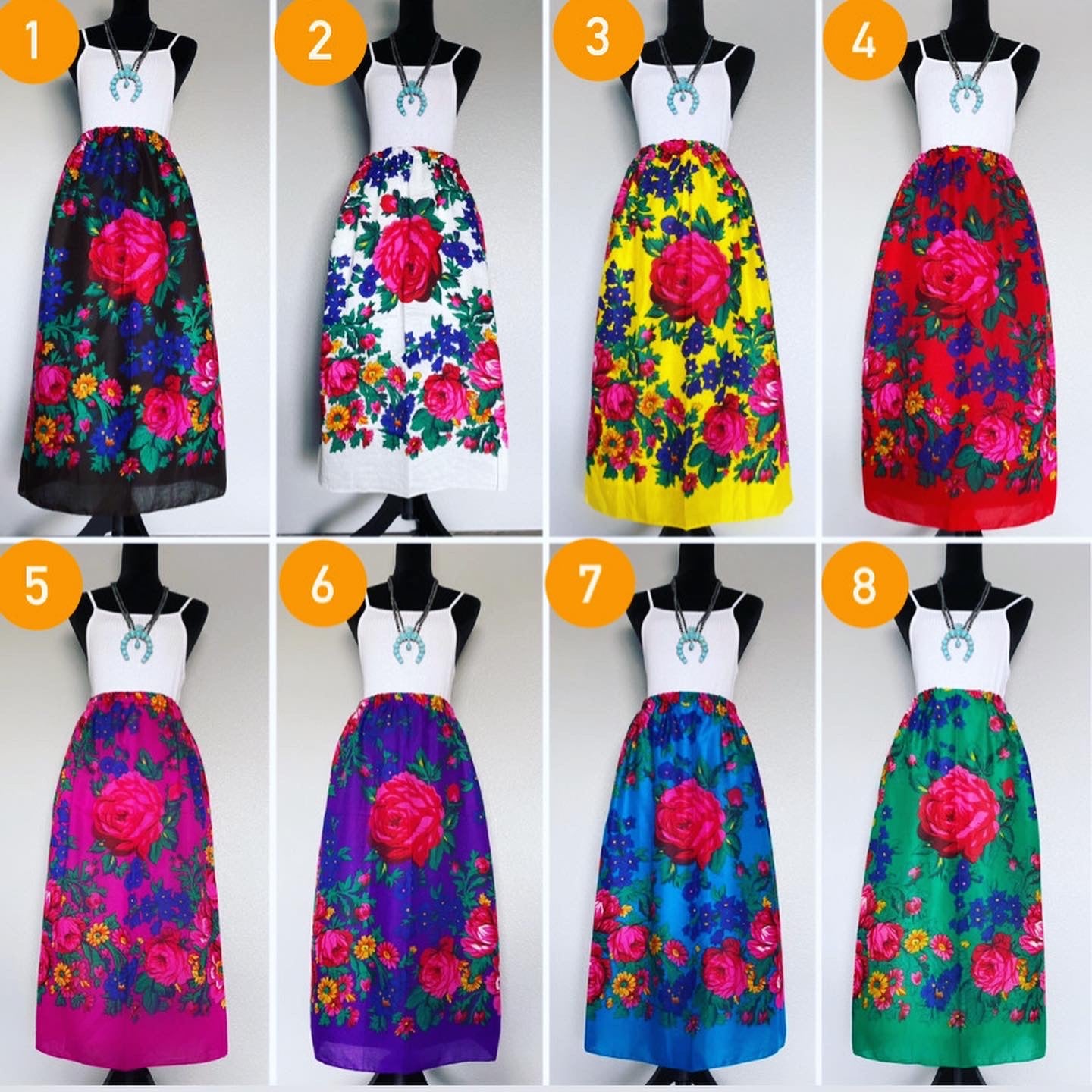 Granny Floral Scarf Skirt