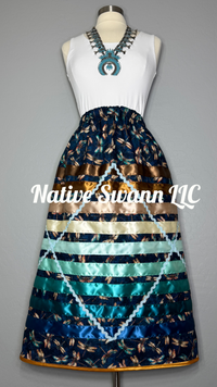 NEW Dragonfly Navy Cotton Ribbon Skirt w/ Pockets