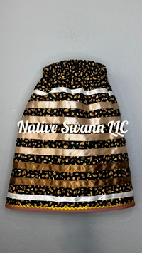 Brown Flowers Cotton Ribbon Skirt