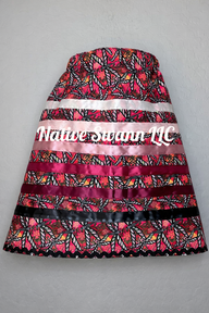 Pink Dragonfly Cotton Ribbon Skirt