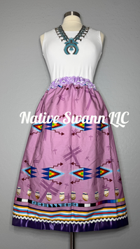 Lavender Jordan Drapeau Cotton Skirt w/ Pockets