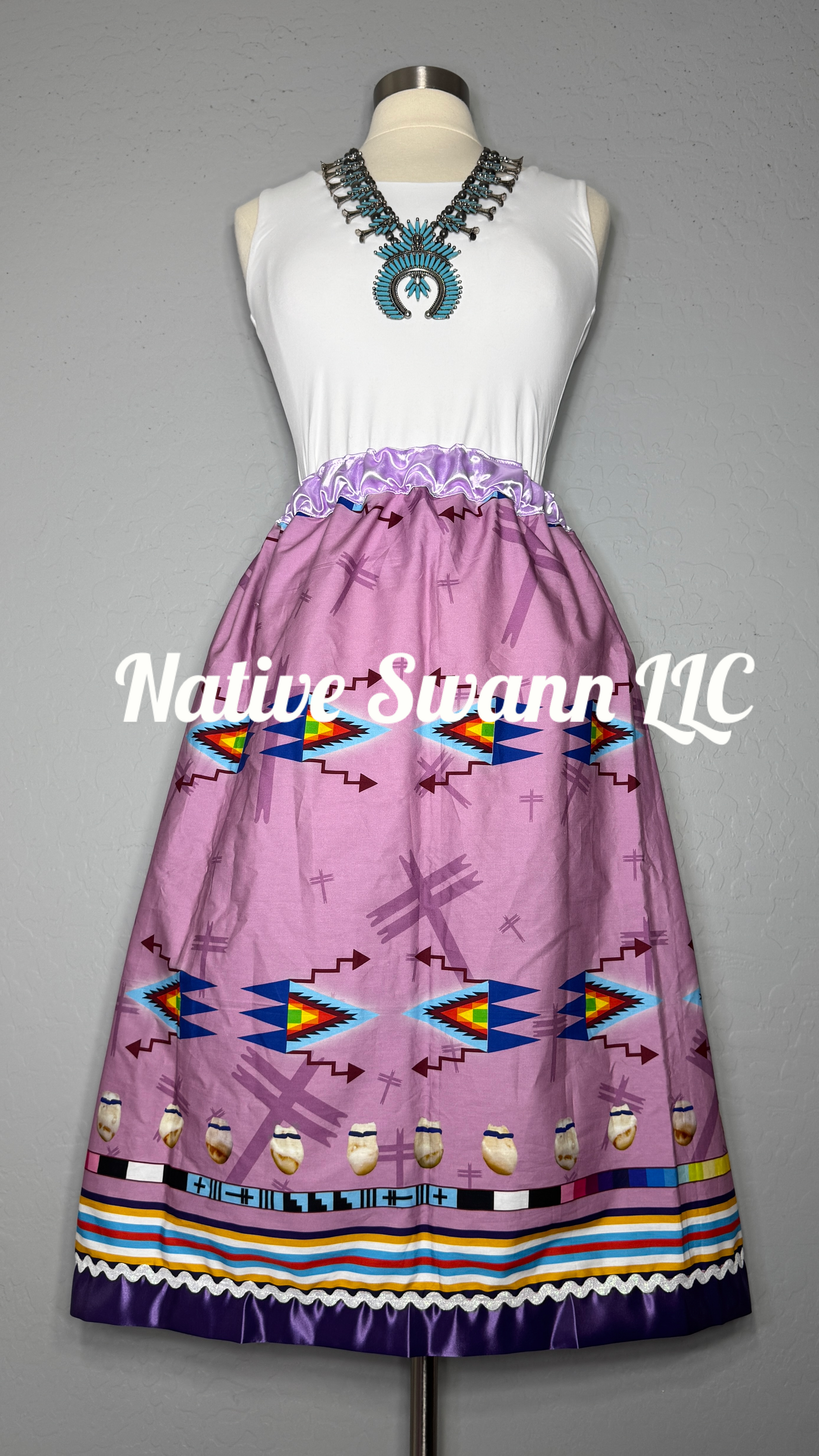 Lavender Jordan Drapeau Cotton Skirt w/ Pockets