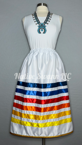 White Satin Ribbon Skirt w/ Pockets