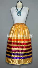 Yellow Satin Ribbon Skirt w/ Pockets