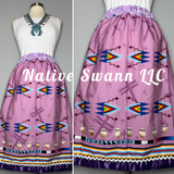 Lavender Jordan Drapeau Cotton Skirt w/ Pockets