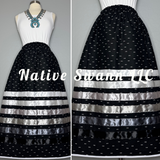 Arrows Black Cotton Ribbon Skirt w/ Pockets