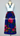 Royal Blue Granny Floral Scarf w/ Pockets & Liner