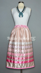 Lt Pink Satin Ribbon Skirt w/ Pockets
