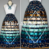 NEW Dragonfly Navy Cotton Ribbon Skirt w/ Pockets
