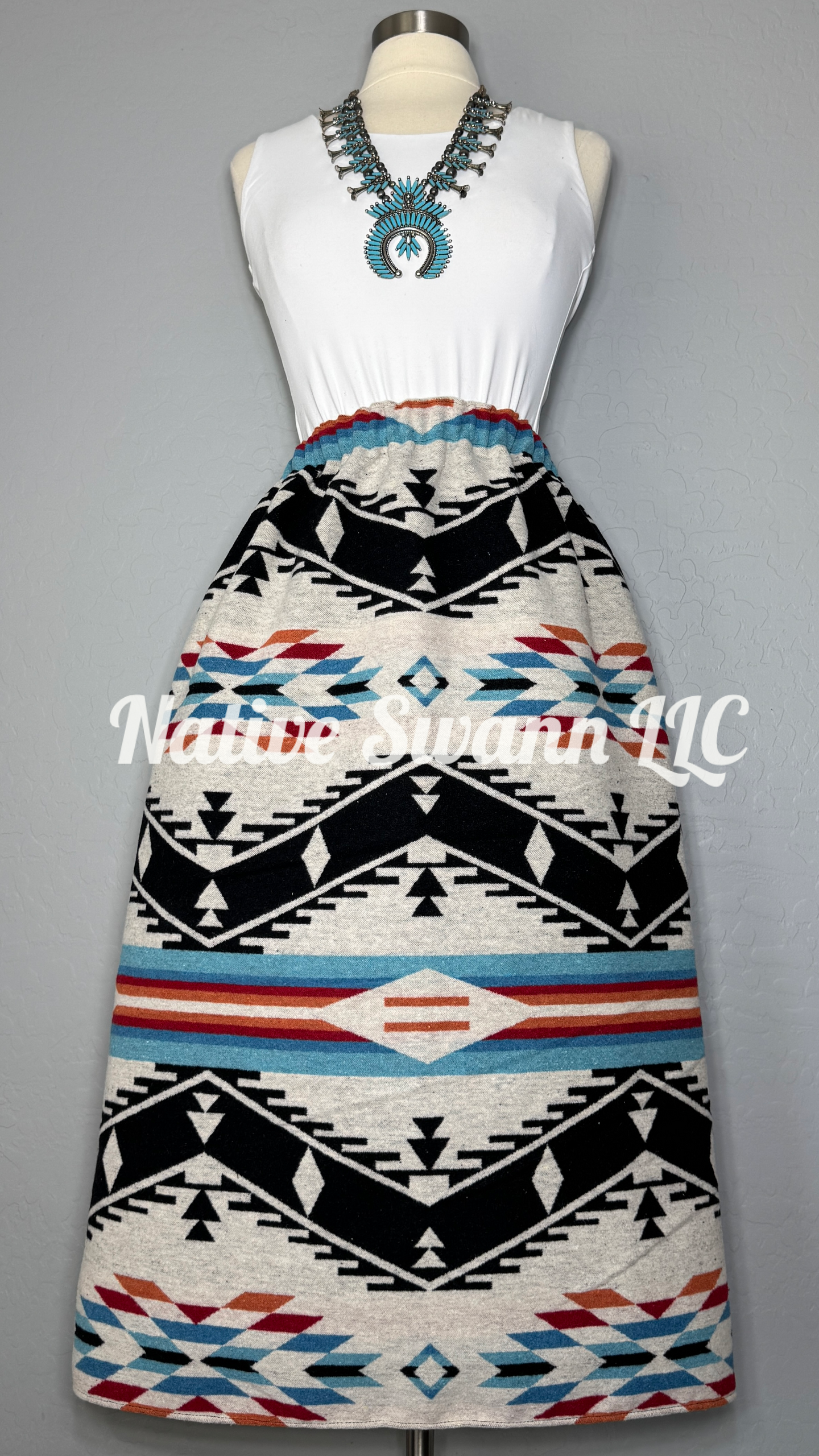 Spirit Native Design Wool Skirt
