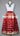 Red+Gold Emb Floral Overlay Satin Ribbon Skirt