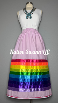 Lt. Pink Cotton Ribbon Skirt w/ Pockets