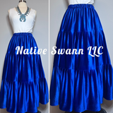 Royal Blue 3 Tier Velvet Skirt