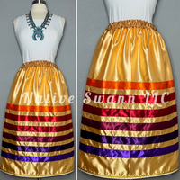 Yellow Satin Ribbon Skirt w/ Pockets