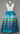 Aqua Blue Floral Overlay Satin Ribbon Skirt