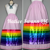 Lt. Pink Cotton Ribbon Skirt w/ Pockets
