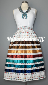 Arrows Cotton Ribbon Skirt w/ Pockets