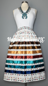 Arrows Cotton Ribbon Skirt w/ Pockets