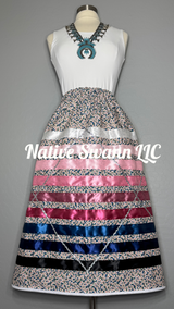 NEW Mini Flowers Cotton Ribbon Skirt w/ Pockets