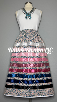 NEW Mini Flowers Cotton Ribbon Skirt w/ Pockets