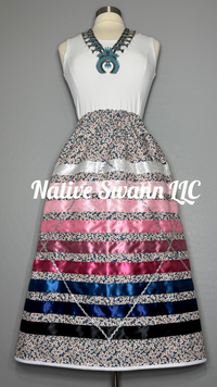 NEW Mini Flowers Cotton Ribbon Skirt w/ Pockets