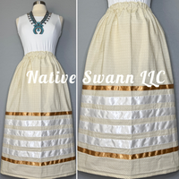 Ivory Mini Floral Cotton Ribbon Skirt