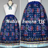 Blue Elias Not Afraid Artists Skirt w/ pockets