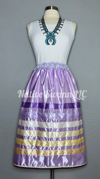 Lavender Satin Ribbon Skirt w/ Pockets