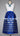 Royal Blue Floral Overlay Satin Ribbon Skirt