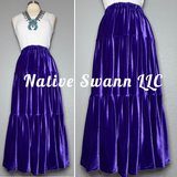 Purple 3 Tier Velvet Skirt