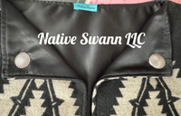 Black Native Design Wool Dress