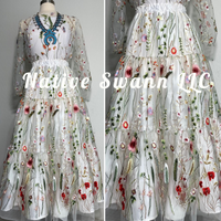 Pre-Sale Cream Emb. 3 Tier Skirt Only