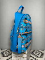 Turquoise Native Design Mini-Backpack