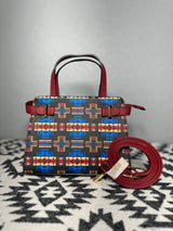 Red-Black-Blue Native Design Mini-Purse