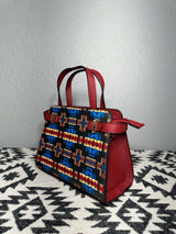Red-Black-Blue Native Design Mini-Purse