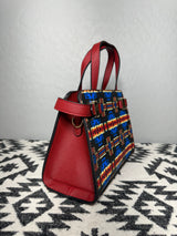 Red-Black-Blue Native Design Mini-Purse
