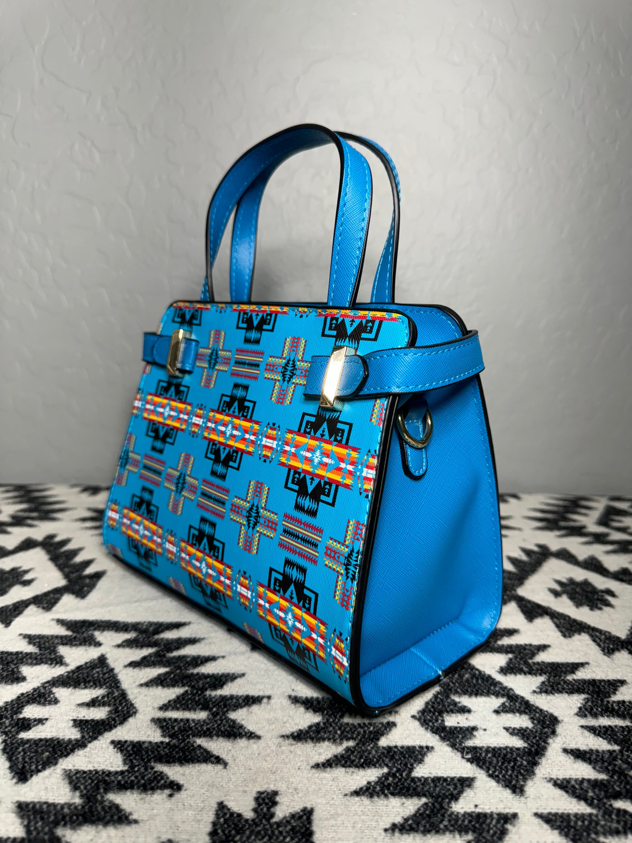 Turquoise Native Design Mini-Purse
